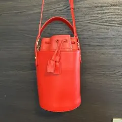 odette e odile 丸型　かわいいバケツ型　レッドレザーバックのサムネイル