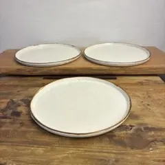 新品　陶器　陶芸作家　プレート皿3枚　454