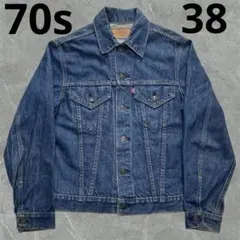 濃紺 70s levisリーバイス 70505 USA製 布ケアタグ ビッグE後