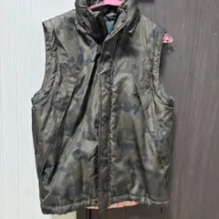 迷彩ダウンベスト　ショート丈