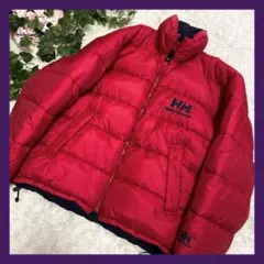 ★送料無料★希少90s✨HELLY HANSEN　リバーシブルダウン　赤／紺