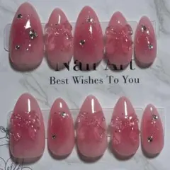 【現品】ネイルチップ 量産型 韓国 ちゅるん ワンホン ガーリー