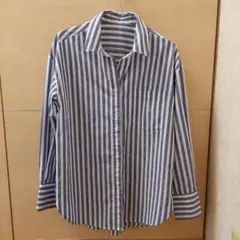 GU ストライプ柄 長袖シャツ