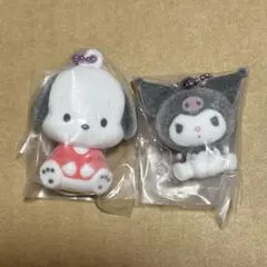 ぱんだ様専用　ふわわフロッキーマスコット　ポチャッコ、クロミ