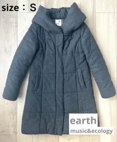 earth music&ecology レディース ロングコート　グレー S