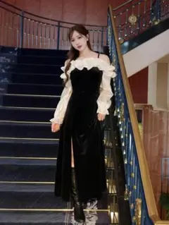 HOLIDAY&HOLIDAY ベロアワンピース