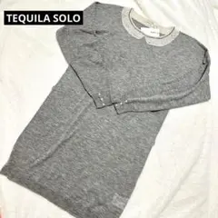 TEQUILA SOLO チュニック 薄手ニット M〜Lサイズ ビジュー付き