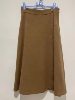ナチュラルビューティーベーシック☆スカート☆ウール混☆秋冬☆ブラウン☆S