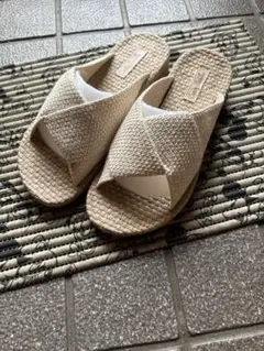 キャンディーパラダイス　ぺたんこサンダル　アイボリー　Ｌサイズ