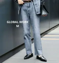 GLOBAL WORK　GOODデニムスリムストレート　M　ブルーのサムネイル