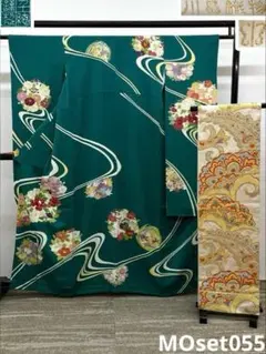 千總 川島織物 振袖 袋帯 2点セット 金駒 身丈157cm MOset055のサムネイル