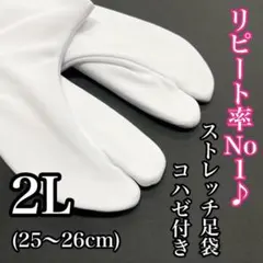 【全サイズ有】25 25.5 26 東レ５枚こはぜ ストレッチ足袋 白足袋