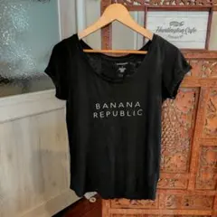 Banana Republic ロゴプリント 半袖Tシャツ ブラック Sのサムネイル