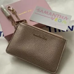 SAMANTHAVEGA サマンサベガ ロゴ 定期入 パスケース ゴールド