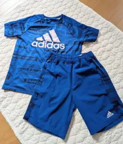 adidas THREE STRIPES 上下セット 青