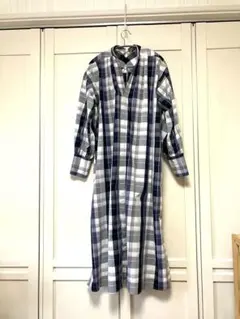アーバンリサーチロッソ　チェック柄ロングシャツワンピース