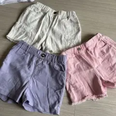 カラフルデニムショートパンツ3点セット