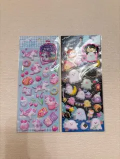 クーリア　もっちりシール　ぷくぷく　シール　ハピネスユニコーン、光るおばけ