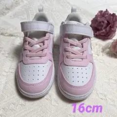 NIKE ホワイト／ピンク　スニーカー キッズ 子供靴　16cm