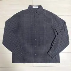 ZARA メンズ ギンガムチェックシャツ ブラック Sサイズ