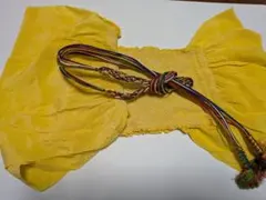 黄色の帯揚げ、帯締めのセット　H34ー575