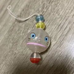 マリーちゃんストラップ　レア　キャラクター ストラップ 透明ビーズ付き
