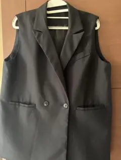 shein Dazy ダブルボタンベスト ジレ ノースリーブ ジャケット 秋