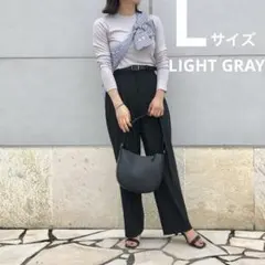 UNIQLO シアージャージー クルーネックT ユニクロ Ｌサイズ ライトグレー