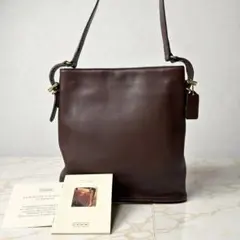 オールドコーチ　ブラウン　セミショルダーバッグ肩掛け　vintage coach