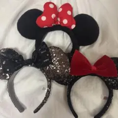 ミニーマウスカチューシャ3点セット