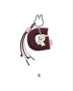 ラブブ PIN FOR LOVE イニシャル アルファベット キーリング【Ｇ】