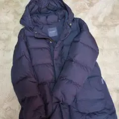 ジムフレックス　 フード付ロングダウンコート　ネイビー 　サイズ12