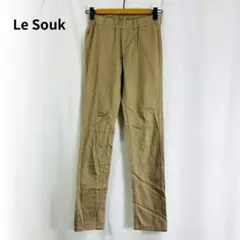 パンツ タイト 春夏 カジュアル コットン 綿 無地 ルスーク Le Soukのサムネイル
