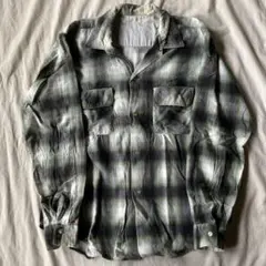 60s ヴィンテージ ノンブランド オンブレ ネルシャツ