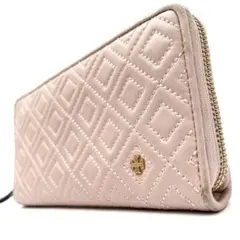 【美品】トリーバーチ　TORYBURCH ラウンドファスナー　キルティング