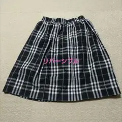 新品■フレアスカート■リバーシブル■チェック■M