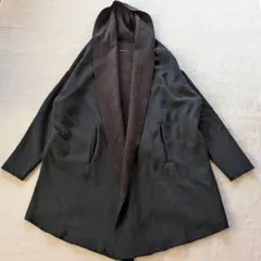 ミズイロインド コート アウター 裏ボア ビッグカラー　スミクロ