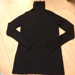 ユニクロ メリノリブタートルネックセーター XXL ダークグレー