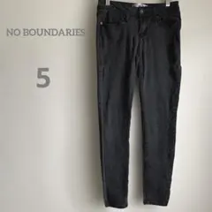 NO BOUNDARIES ブラック スキニーデニム【5】 ジーンズ