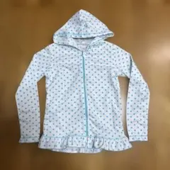 ラッシュガード　水玉模様 フード付き 140cm