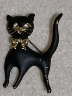 黒猫 ブローチ