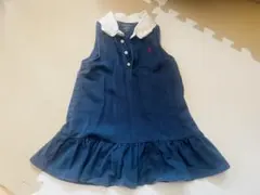 Ralph Lauren ネイビー ワンピース ノースリーブ　24M
