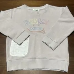 BEAMS mini 薄いピンク トレーナー