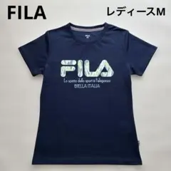 FILA レディース半袖 Tシャツ ネイビーのサムネイル