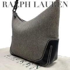 【良品】ローレンラルフローレン　ショルダーバッグ　レザー　キャンバス　肩掛け