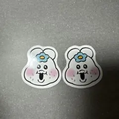 スシロー 可哀想に！ おぱんちゅうさぎ　ピック んぽちゃむ 銀ピック 2枚