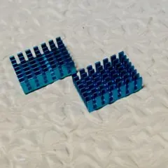 青色アルミヒートシンク 2個 30mm x 20mm x10mm