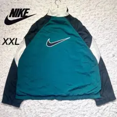『希少サイズ』　ナイキ　90s ナイロンジャケット　両面刺繍　緑黒白　XXL
