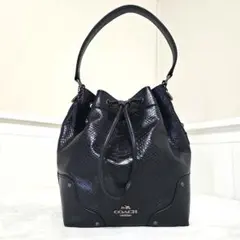 コーチ COACH ハンドバッグ ショルダーバッグ レザー ブラック 大人気