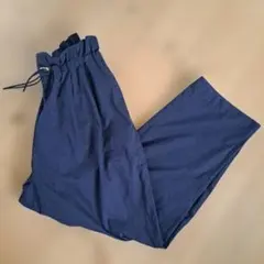 ショコラフィネローブ　ワイドパンツ　ネイビー　Fサイズ